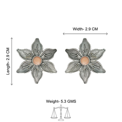 Minima-lily stud earrings (Light Orange)