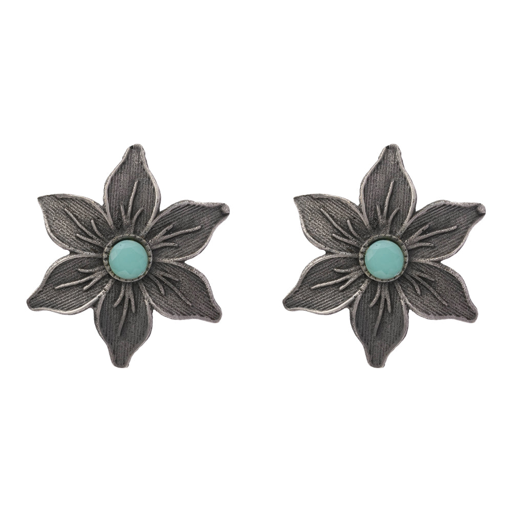 Minima-lily stud earrings (Mint)