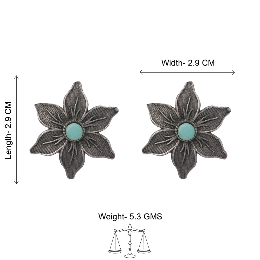 Minima-lily stud earrings (Mint)