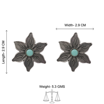 Minima-lily stud earrings (Mint)