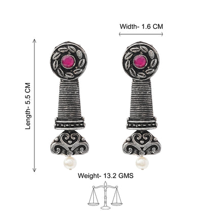 Shahi Trumpet stud earrings (Red)