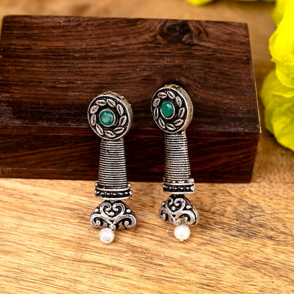 Shahi Trumpet stud earrings (Green)