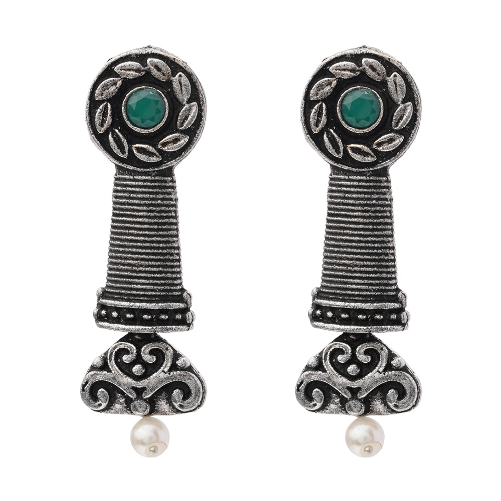 Shahi Trumpet stud earrings (Green)