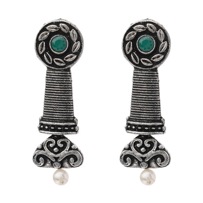 Shahi Trumpet stud earrings (Green)