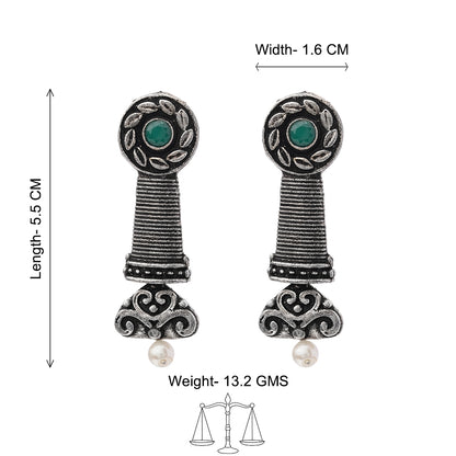 Shahi Trumpet stud earrings (Green)