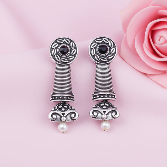 Shahi Trumpet stud earrings (Black)