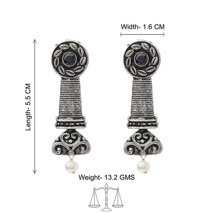 Shahi Trumpet stud earrings (Black)