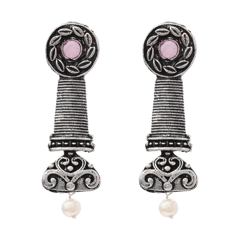 Shahi Trumpet stud earrings (Baby Pink)