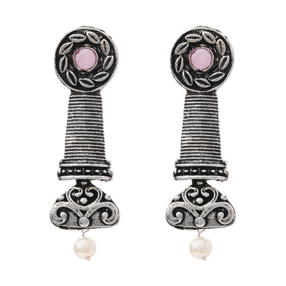 Shahi Trumpet stud earrings (Baby Pink)