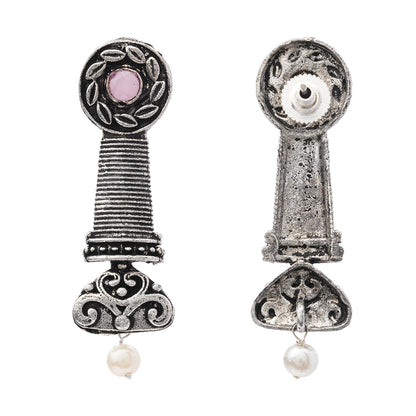 Shahi Trumpet stud earrings (Baby Pink)