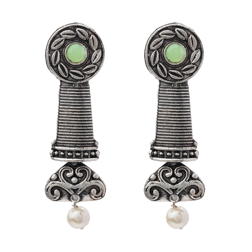 Shahi Trumpet stud earrings (Pista)
