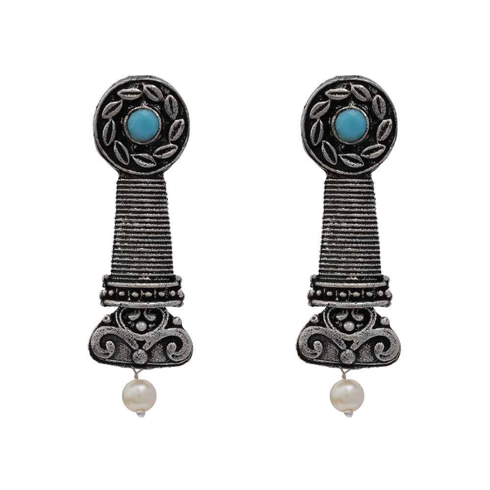 Shahi Trumpet stud earrings (Sky Blue)