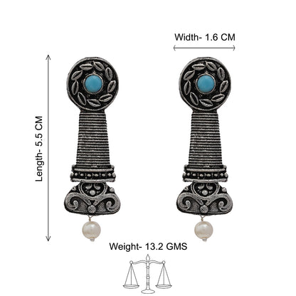 Shahi Trumpet stud earrings (Sky Blue)