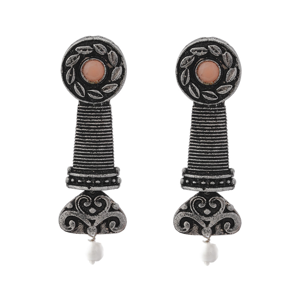 Shahi Trumpet stud earrings (Light Orange)