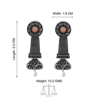 Shahi Trumpet stud earrings (Light Orange)