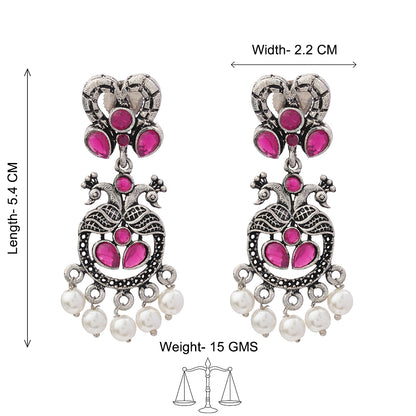Neelkanth Dangler earrings (Red)