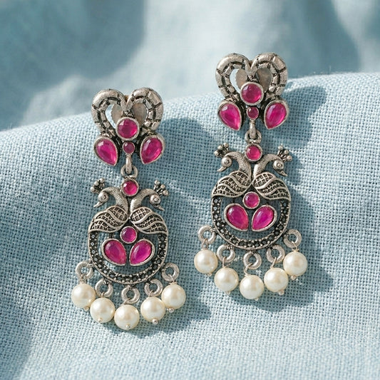 Neelkanth Dangler earrings (Red)