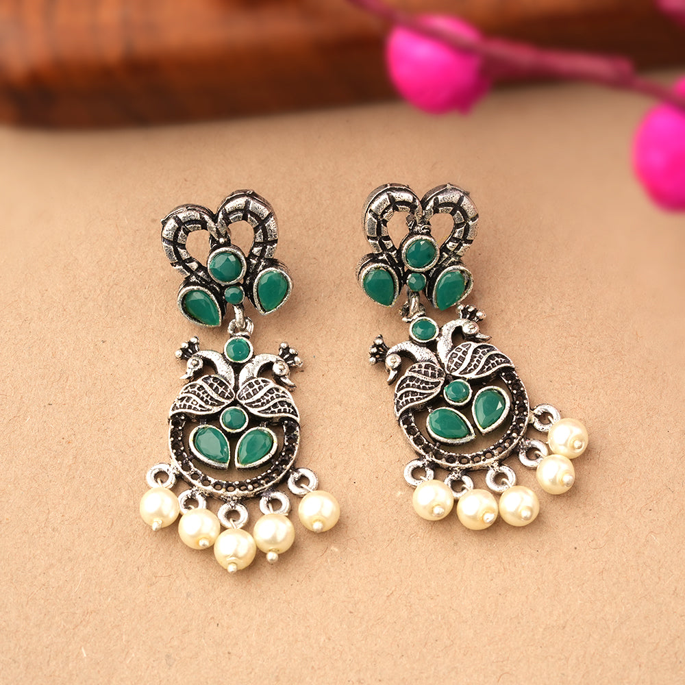 Neelkanth Dangler earrings (Green)