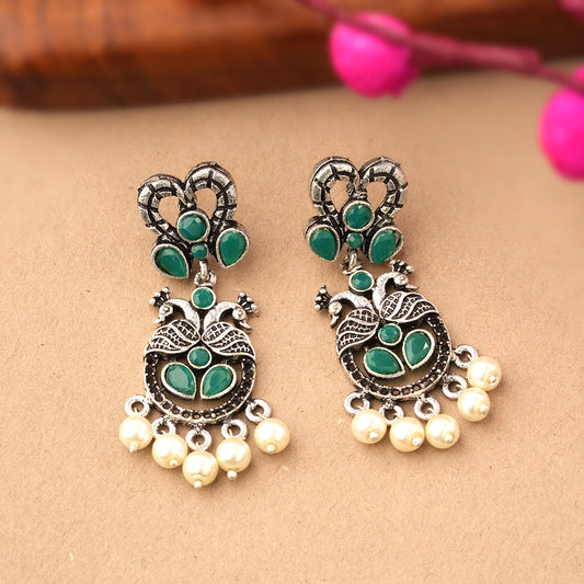 Neelkanth Dangler earrings (Green)