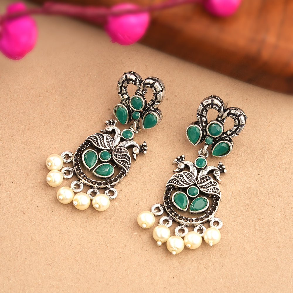 Neelkanth Dangler earrings (Green)