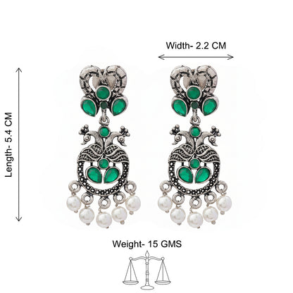 Neelkanth Dangler earrings (Green)
