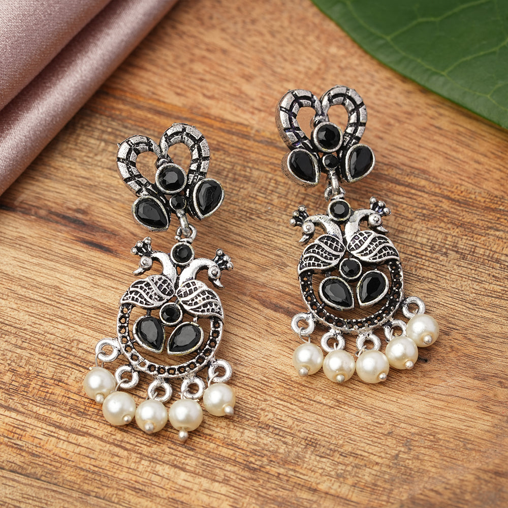 Neelkanth Dangler earrings (Black)