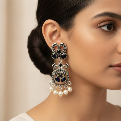 Neelkanth Dangler earrings (Black)