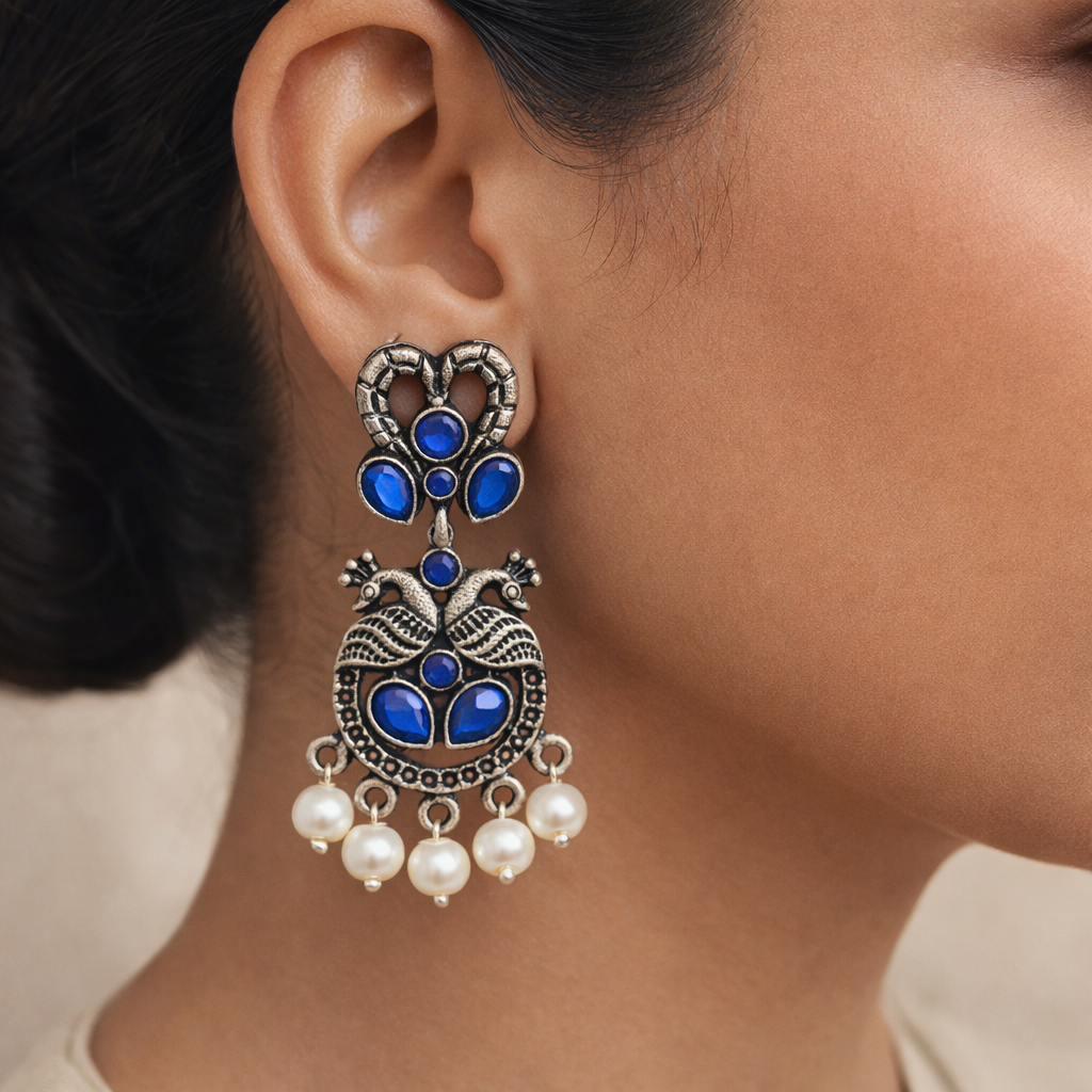 Neelkanth Dangler earrings (Blue)