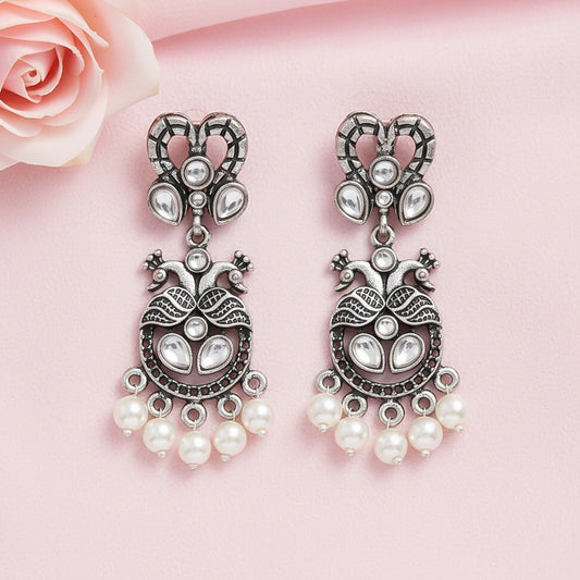 Neelkanth Dangler earrings (White)