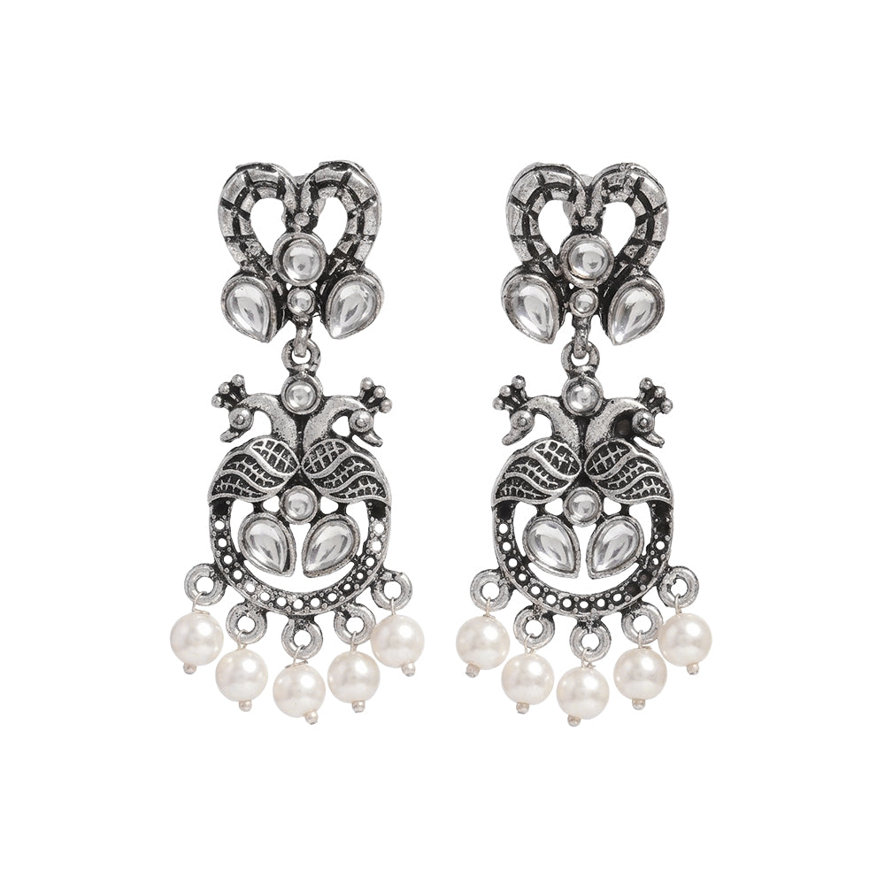 Neelkanth Dangler earrings (White)