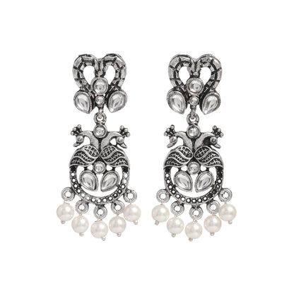 Neelkanth Dangler earrings (White)