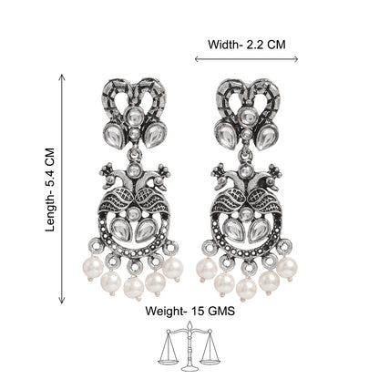 Neelkanth Dangler earrings (White)