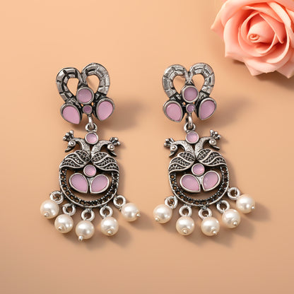 Neelkanth Dangler earrings (Baby Pink)