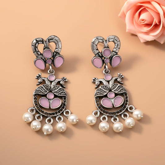 Neelkanth Dangler earrings (Baby Pink)