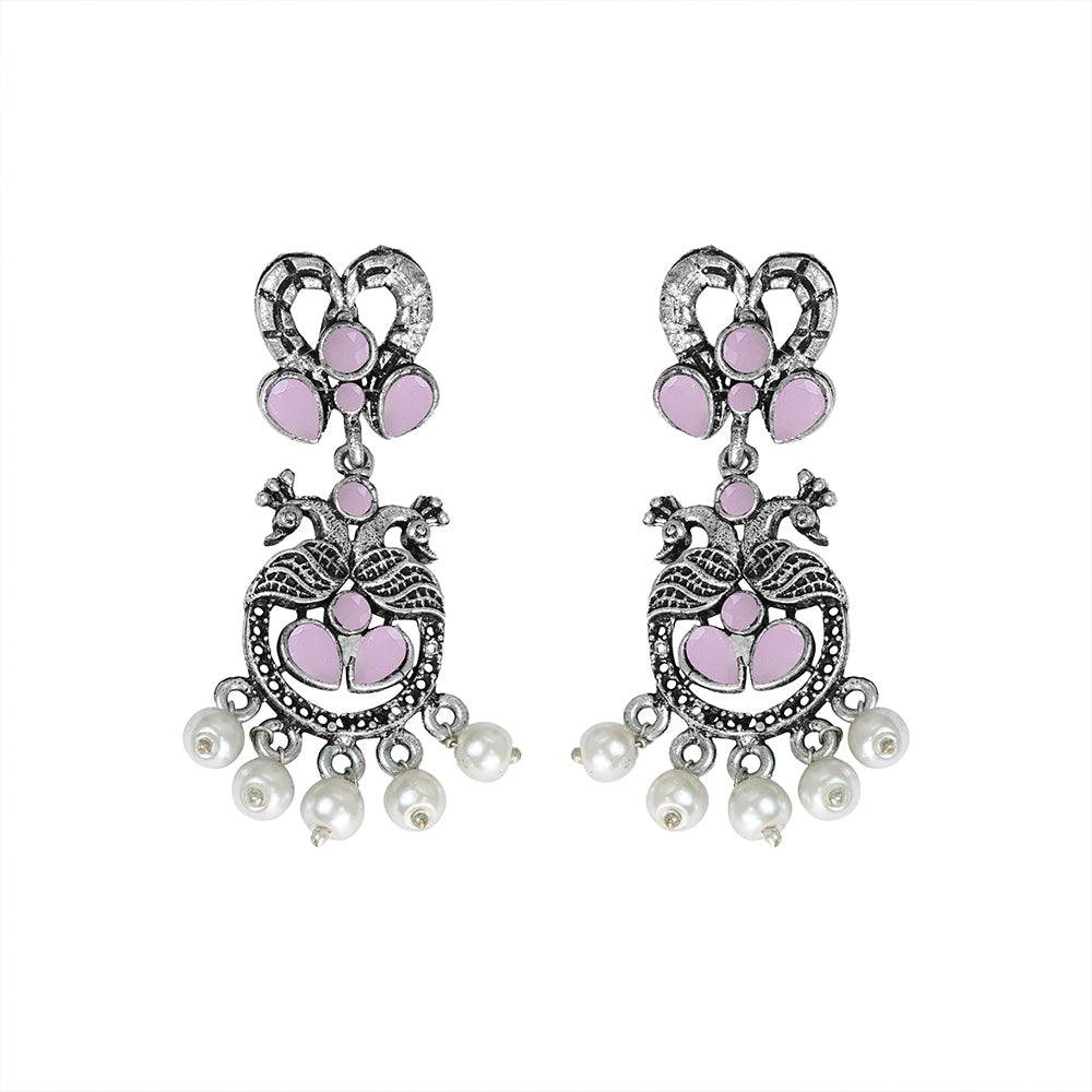 Neelkanth Dangler earrings (Baby Pink)