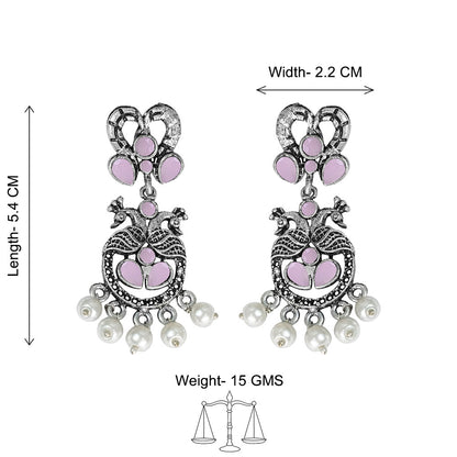 Neelkanth Dangler earrings (Baby Pink)