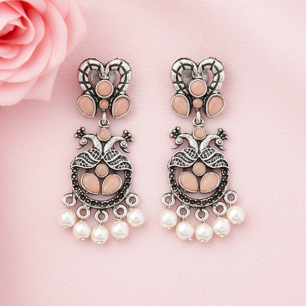 Neelkanth Dangler earrings (Light Orange)