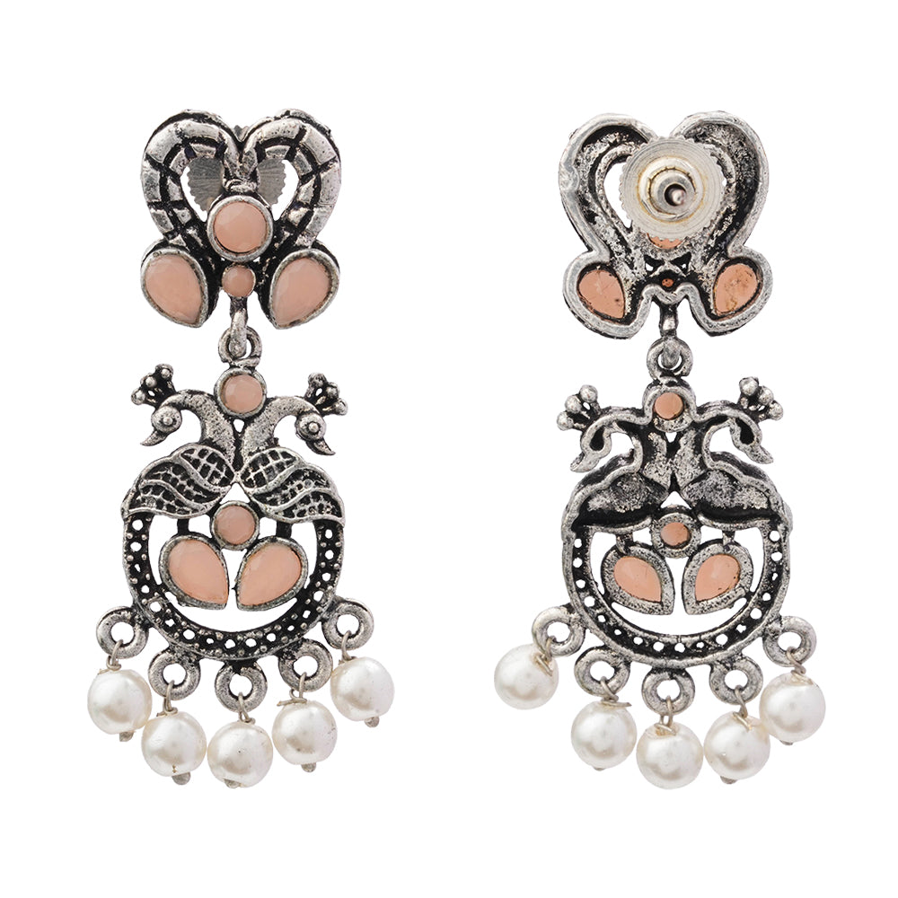 Neelkanth Dangler earrings (Light Orange)