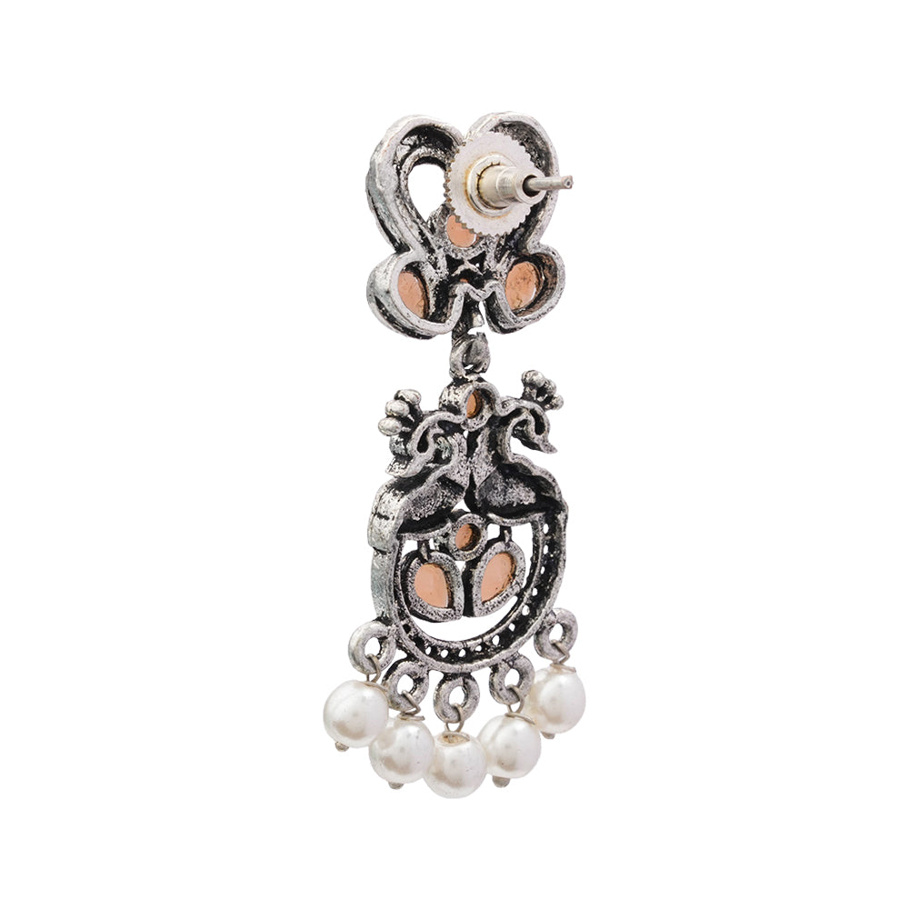 Neelkanth Dangler earrings (Light Orange)