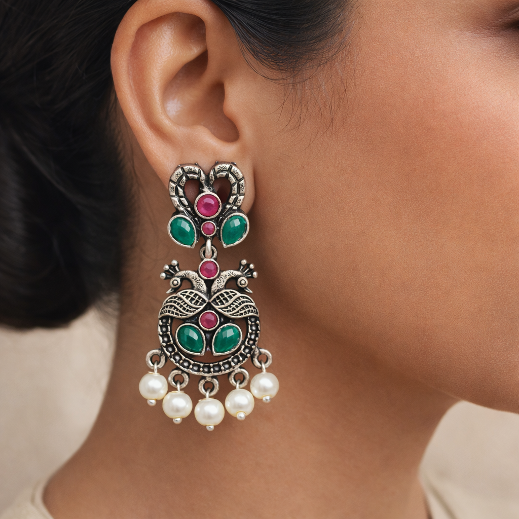 Neelkanth Dangler earrings (Multicolored)