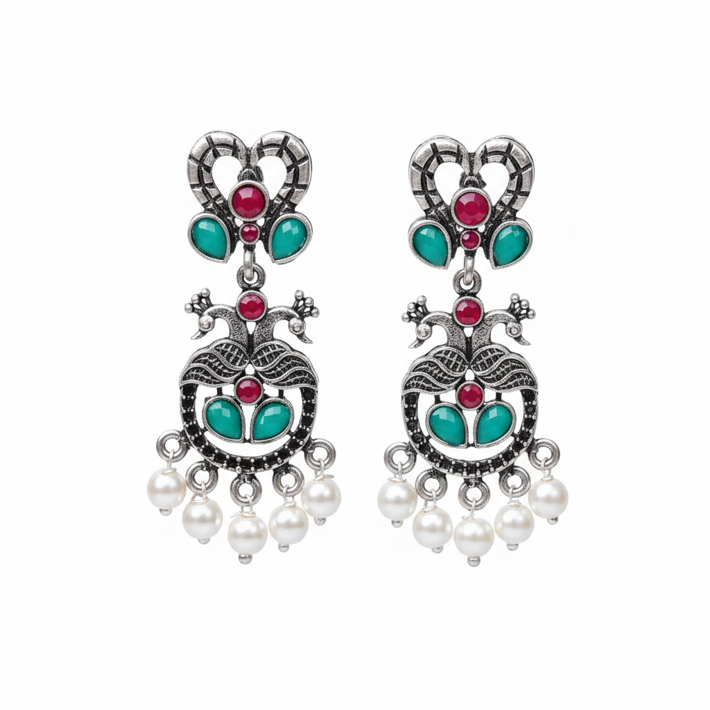 Neelkanth Dangler earrings (Multicolored)