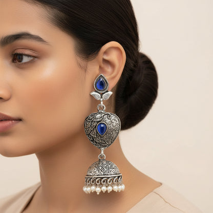 Bling & Swing Jhumka Earring (Blue)