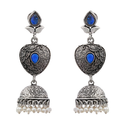 Bling & Swing Jhumka Earring (Blue)