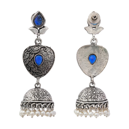 Bling & Swing Jhumka Earring (Blue)