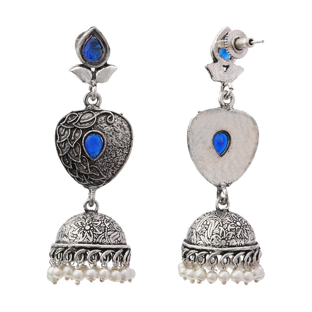 Bling & Swing Jhumka Earring (Blue)