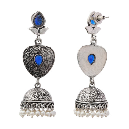 Bling & Swing Jhumka Earring (Blue)