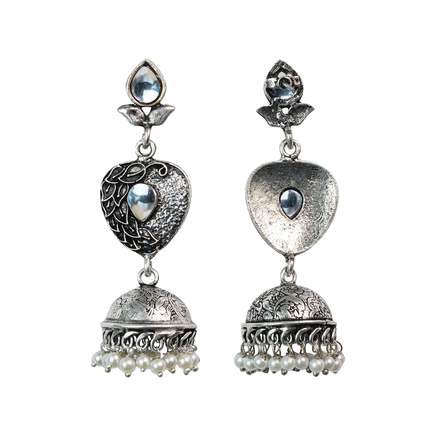Bling & Swing Jhumka Earring (White)