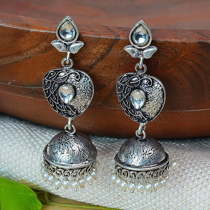 Bling & Swing Jhumka Earring (White)