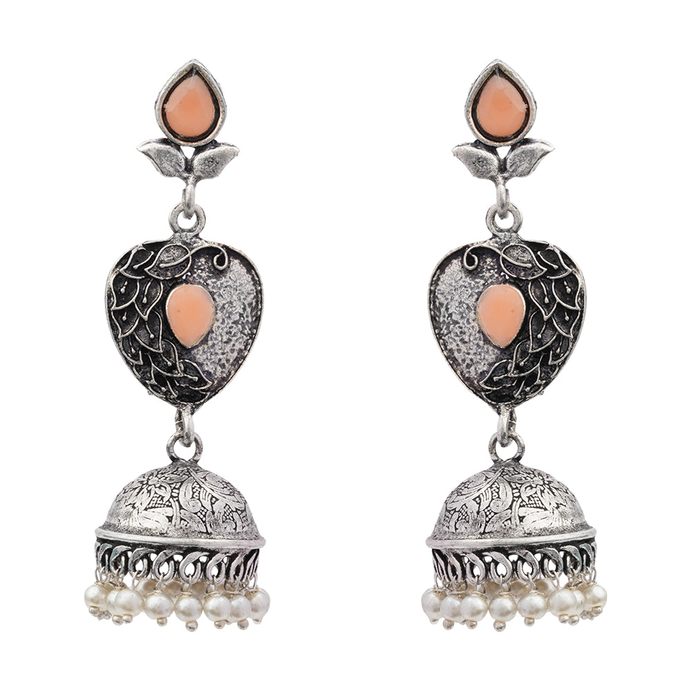 Bling & Swing Jhumka Earring (Light Orange)