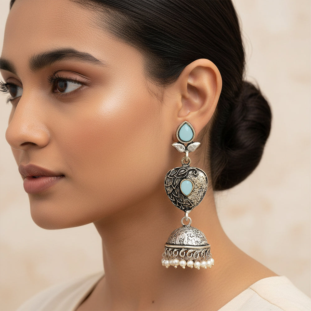 Bling & Swing Jhumka Earring (Mint)